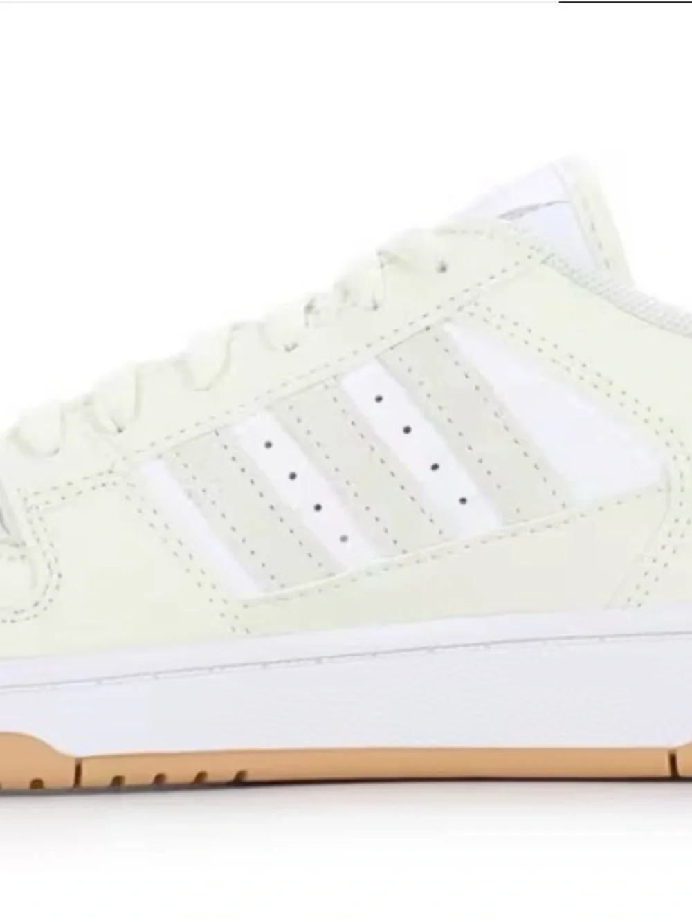 adidas Men’s White Low-Top Sneaker with Gum Sole